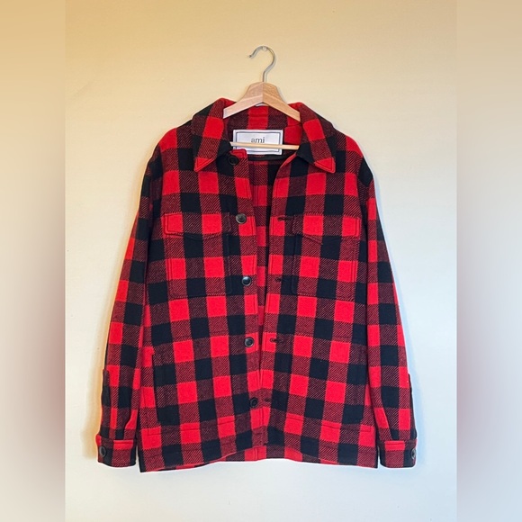Ami Alexandre MATTIUSSI Wool Buffalo Check Jacket l Men’s medium | New | 70% off - Picture 2 of 6